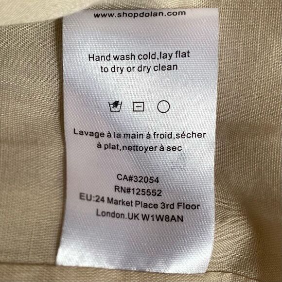 Anthropologie Dolan Beige Linen Blend Cropped Blazer NWT Size Extra Extra Small - Picture 8 of 9